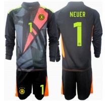 Niemcy Manuel Neuer #1 Bramkarskie Koszulka Podstawowa dzieci ME 2024 Długi Rękaw (+ krótkie spodenki)